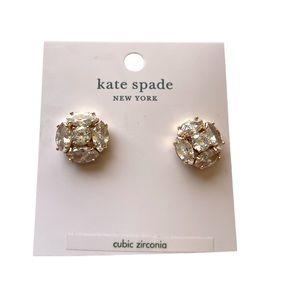 Kate Spade Crystal Zirconia Flower Stud Earrings